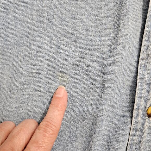 Cobra Chambray Denim Shirt Mens Button Down 100% Cotton Mulberry Bush Graphic - Picture 4 of 10